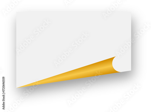 gold folding paper corner element