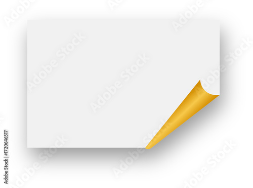 gold folding paper corner for copy space element