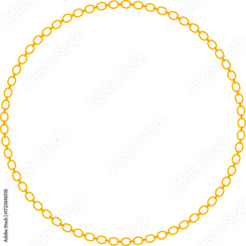  gold circle chain frame element