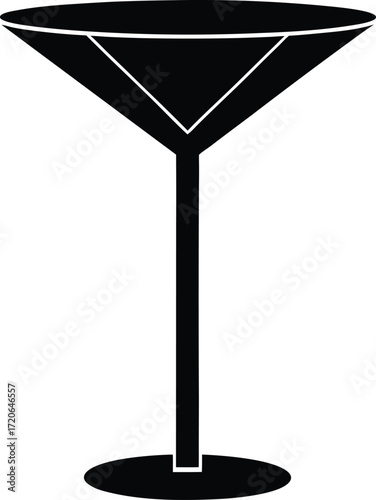 High Cocktail Table silhouette vector art illustration