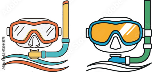 Snorkeling Gear Underwater Illustration