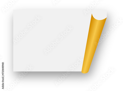 blank peeled sticker copy space element