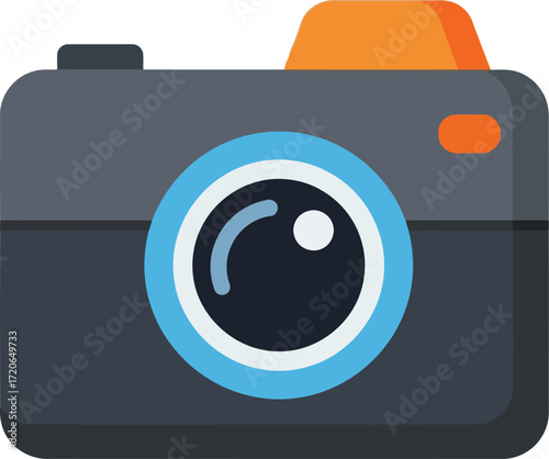 Retro camera icon symbol modern flat design vector illustration photography concept vector
