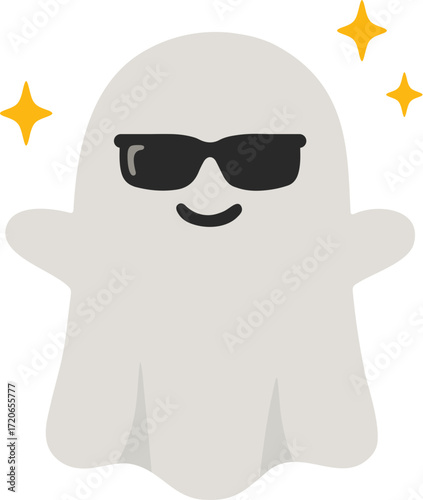 할로윈 유령 Cute Spooky Ghost Character for Halloween Design