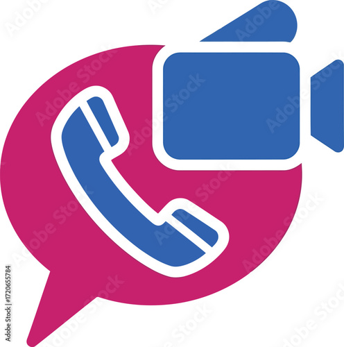 Communication concept icon visual representing video calls chat messages and online connection for digital media vector