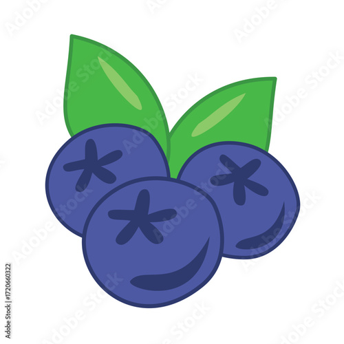 blueberry, Blueberries Fruit Illustration
