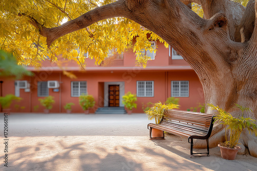 Empty school during vacation