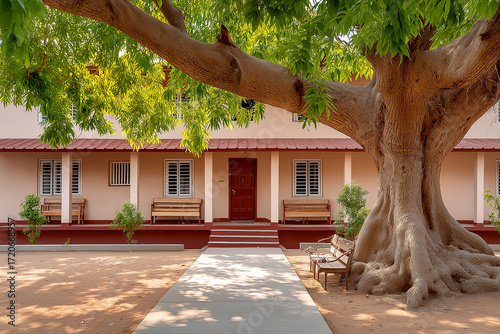 Empty school during vacation