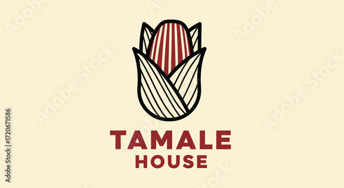 The Tamale House logo features a detailed illustration of an ear of corn, with the name below.
