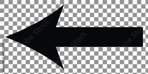Long arrow. Black arrow pointing right. Black large arrow pointing left. Bold thine long arrow. eps 10
