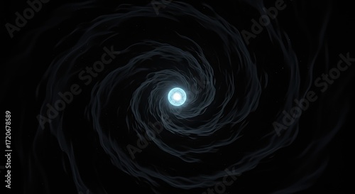 Wallpaper Mural Flowing Energy Dark Atmosphere with a Touch of Glow, where the faint glow symbolizes quiet strength, pushing back against the darkness and showing the way forward. Torontodigital.ca