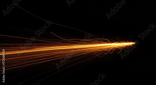 Wallpaper Mural Flowing Energy Dark Atmosphere with a Touch of Glow, where the hint of light suggests new beginnings, guiding the way forward through the darkness. Torontodigital.ca