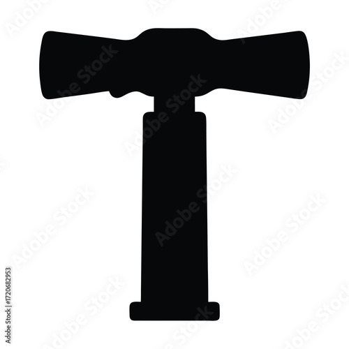 Silhouette of a wine opener, depicting a butterfly corkscrew style tool
