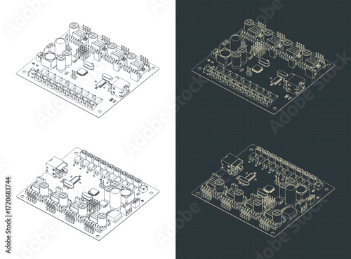 CNC main board isometric drawings