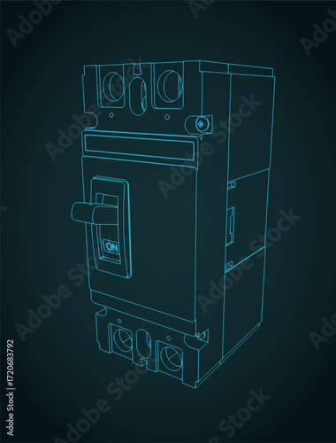 Double pole circuit breaker fuse blueprint