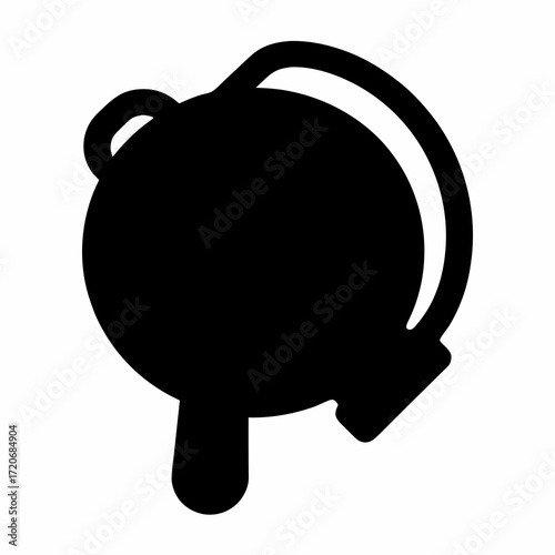 Black silhouette of a water bearer constellation symbol, associated with Aquarius