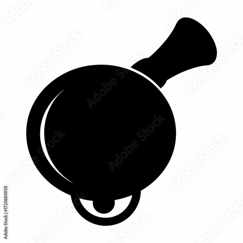 Black and white silhouette of a cupping glass for alternative therapy