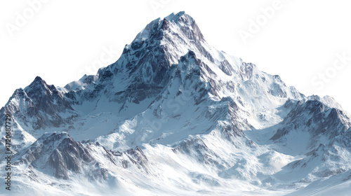 Wallpaper Mural snowy mountain massif on white background Torontodigital.ca
