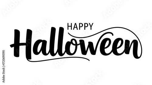 Happy Halloween Greeting: A spooky message in elegant handwritten script, inviting everyone to experience the enchantment of Halloween night.