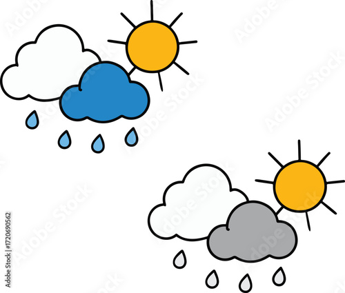 vector illustration Weather icons
