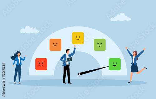 Employee engagement, commitment or motivation to success with company, staff dedication or job satisfaction, productivity or employee recognition.