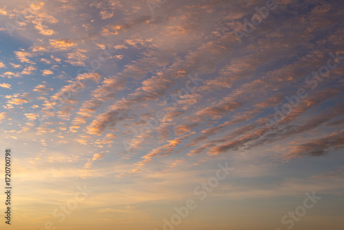 Wallpaper Mural Cloudscape: high clouds illuminated by the setting sun Torontodigital.ca