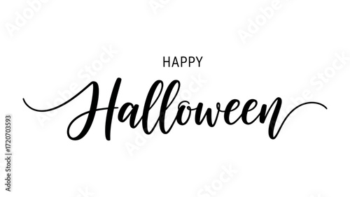 Happy Halloween Greeting: Captivating elegant greeting for this festival of spooks, with its unique calligraphy style brings the essence of the celebration to life.