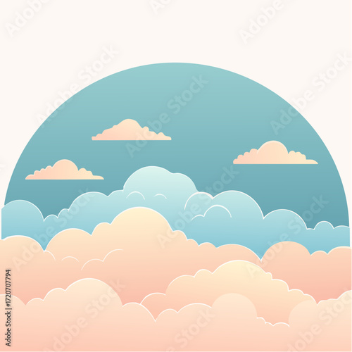 A meticulous vector illustration of a pastel seashell collection, showcasing varied shapes in pale coral, light aqua, and soft yellow with fine line work and subtle shading, suitable for beach decor.
