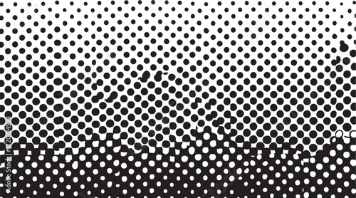Grunge halftone texture faded dot noise overlay. Vintage rough print pattern background.  halftone grunge texture. Abstract fading print pattern with worn dots and noise. Lo-fi vintage overlay backgro