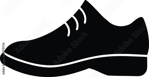 Clown shoes silhouette vector art illustration