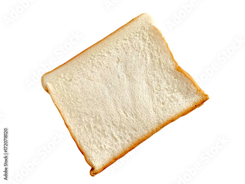 Photo of whole sliced white bread with soft texture and golden brown edges on a transparent background. Perfect for food design, culinary promotion, kitchen illustration, and digital decoration.