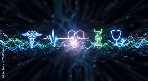 Healthcare Innovation Abstract Depiction of Medical Advancements