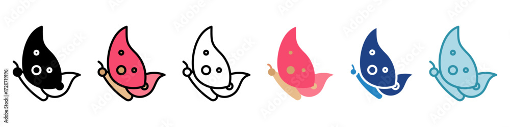 Obraz premium Butterfly Icon Mini Illustration Icon. Use For Modern Concept, Print, Ui, Ux Kit, Web And App Development. Vector Related To Office, Education, Examination And More