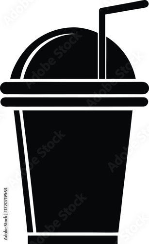 Slush Machine Silhouette Vector Art Illustration