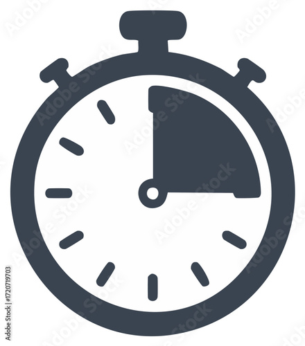 Illustration of a Stopwatch with a Timer Hand Indicating Time Passing with Precision