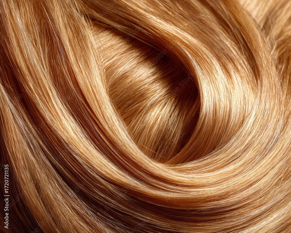 Fototapeta premium Golden Blonde Hair Texture, Close-up
