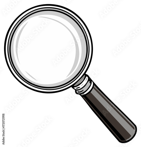 Magnifying Glass Illustration Isolated, Symbol of Research, Search and Discovery