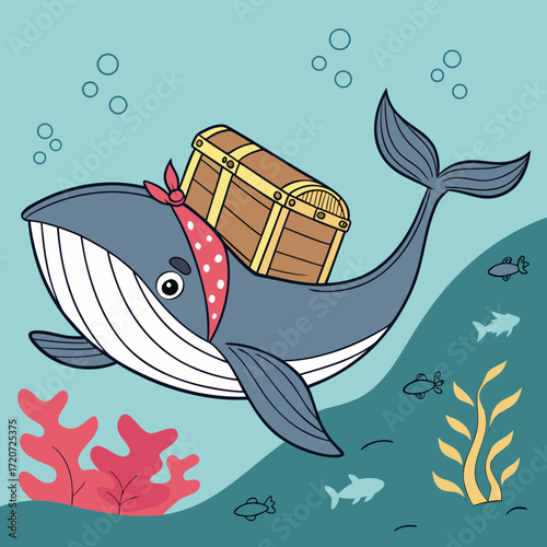 vector illustration of a fish