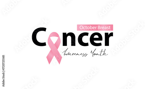 Breast Cancer awareness month (BCAM) banner or poster design with pink silky ribbon. is observed every year in October. Health care concept. Card, background design.