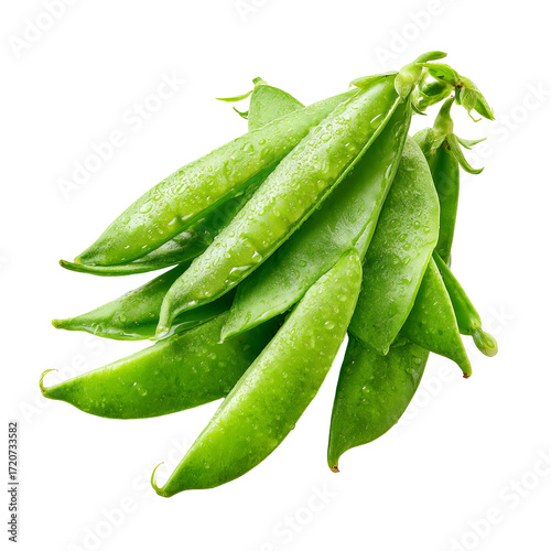 Fresh green peas clustered, wet (4)