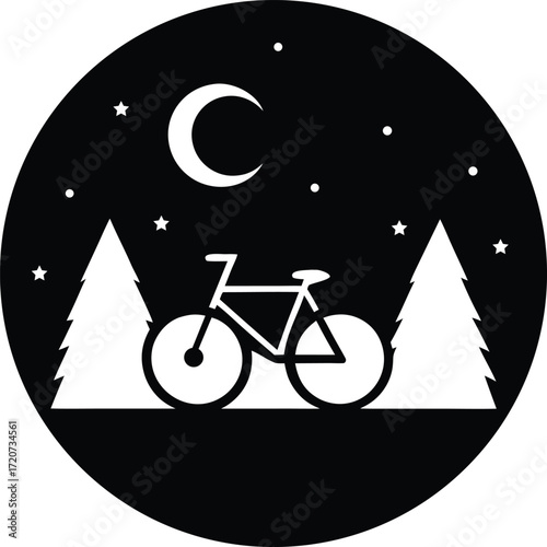 Day Night Cycle Symbol Silhouette Vector Art Illustration