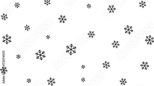 White background with gray snowflake pattern for winter use editable vector