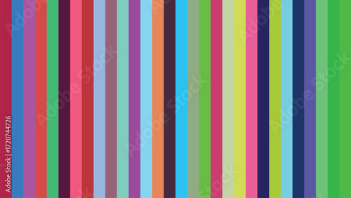 Colorful vertical stripes in shades of pink green blue and purple