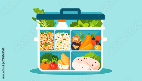 Healthy Lunch Box A Balanced Meal for On-the-Go