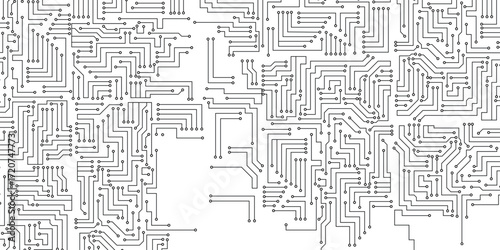 Seamless circuit board. Digital technology electrical scheme printed motherboard computer chip electronic equipment pattern texture.