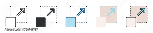 Scalability Icon Set Multiple Style Collection