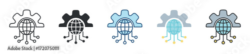 Technology Icon Set Multiple Style Collection