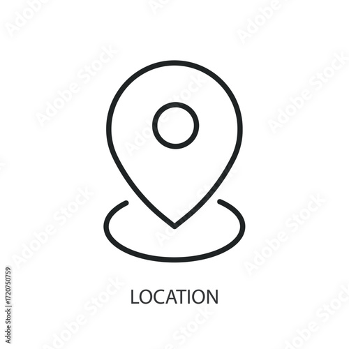 Location thin line vector icons.