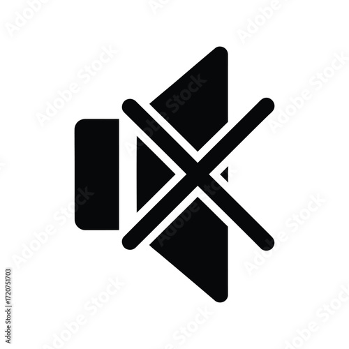 Mute icon audio speaker off symbol silence muted sound volume control vector