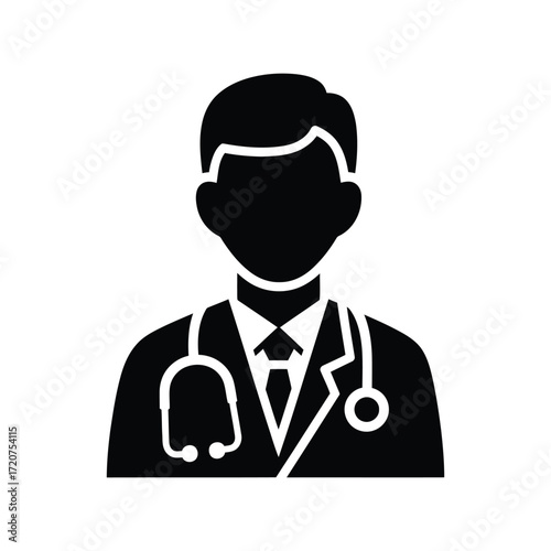 Professional doctor icon medical healthcare professional stethoscope healthcare symbol medicine vector